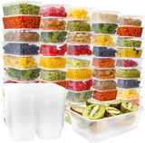 Food Containers Plastic Takeaway Microwave Safe Storage Boxes and lids 650ML - Till Rolls Global 